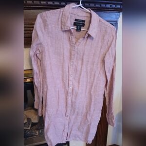 Tahari Linen Button Down